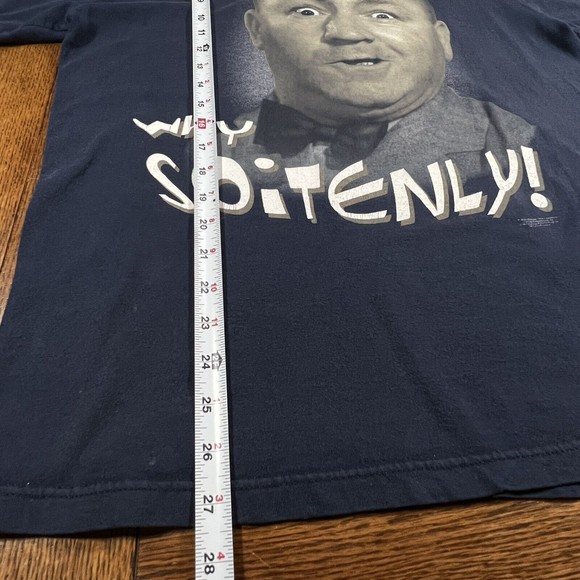 Vtg 90's Three Stooges Curly Why Soitenly Shirt L Mens T-shirt - Picture 7 of 11